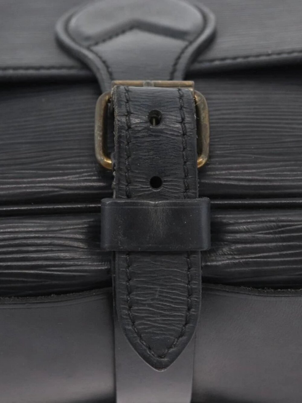 LOUIS VUITTON Epi Cartouchiere MM Shoulder Bag Black Noir M52242 LV Auth bs33662 - Picture 10 of 16